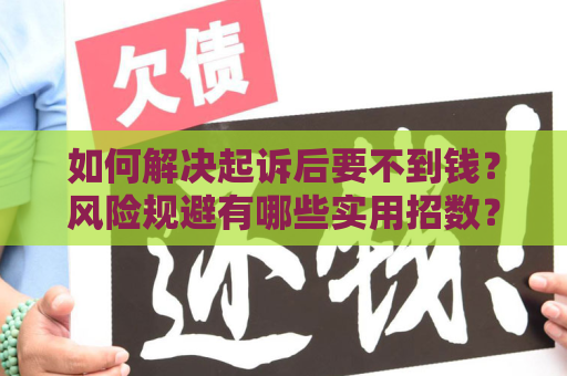 如何解决起诉后要不到钱？风险规避有哪些实用招数？